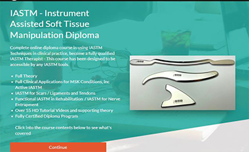 IASTM -Instrument Assisted Soft Tissue Manipulation Diploma
