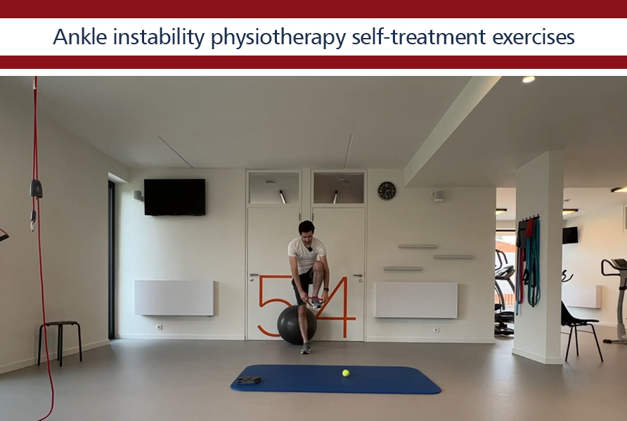 Ankle instability physiotherapy self-treatment exercises